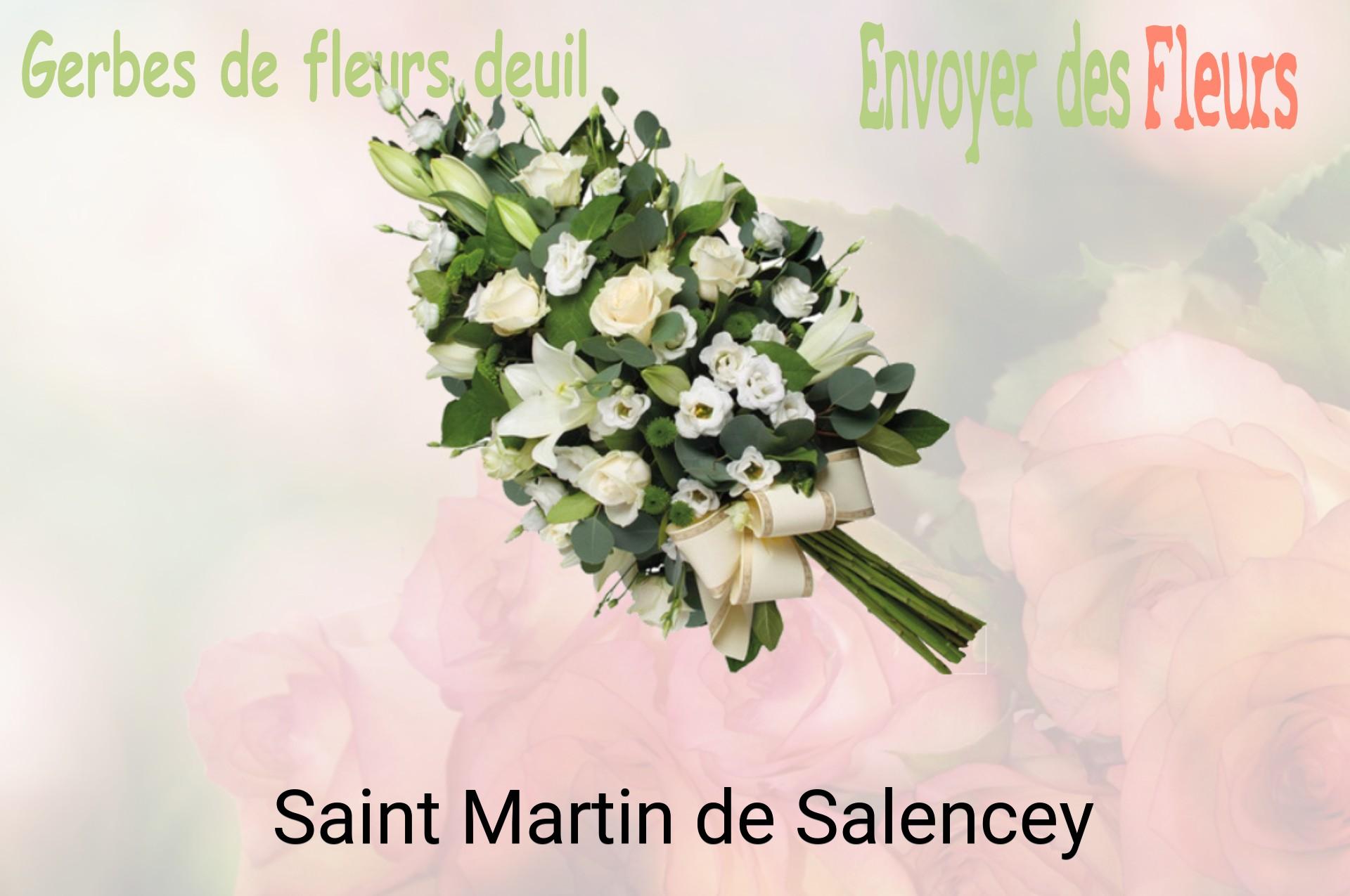 Gerbe de fleurs de deuil livrée à Saint-Martin-de-Salencey